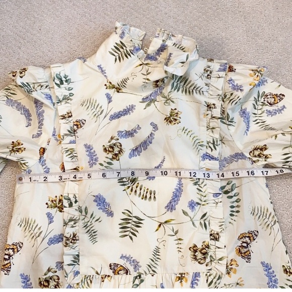 NWT Anthropologie Meadow’s Floral Print High Neck Blouse - Picture 9 of 11